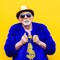 Hip Hop Gold Necklace - Rapper Dollar Sign Medallion Golden Chain Costume Bling Jewelry